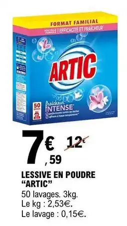 E.Leclerc LESSIVE EN POUDRE “ARTIC” offre