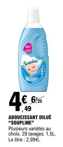 E.Leclerc Adoucissant dilué SOUPLINE offre