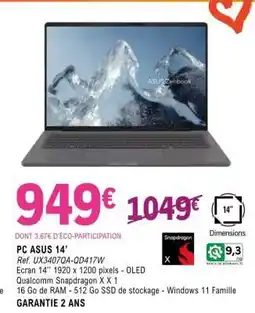 E.Leclerc PC ASUS 14 offre