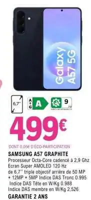E.Leclerc SAMSUNG A57 GRAPHITE offre
