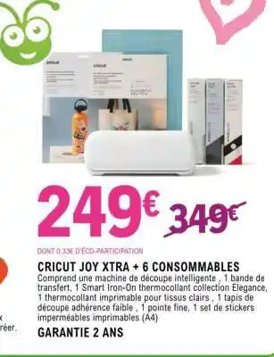 CRICUT JOY XTRA + 6 CONSOMMABLES
