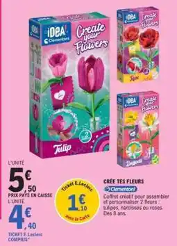 E.Leclerc CRÉE TES FLEURS offre