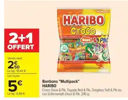 Carrefour HARIBO Bonbon Multipack offre