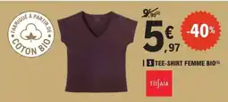E.Leclerc TEE-SHIRT FEMME BIO offre