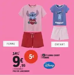 E.Leclerc PYJAMA COURT FEMME offre