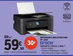 E.Leclerc IMPRIMANTE MULTIFONCTION XP-3205 offre