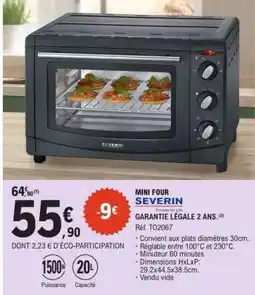 E.Leclerc MINI FOUR SEVERIN offre