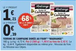 E.Leclerc Terrine de Campagne Dorée au Four Madrange offre