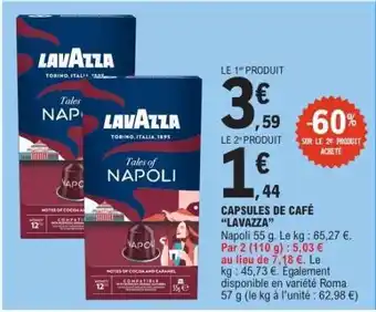 CAPSULES DE CAFÉ LAVAZZA