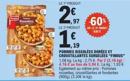 E.Leclerc Pommes Rissolées Dorées et Croustillantes Surgelées “Findus” offre