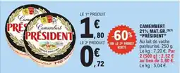 E.Leclerc Camembert Président offre