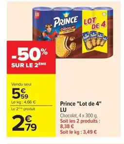 Carrefour LU Prince Lot de 4 offre