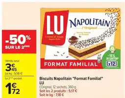 Carrefour LU Biscuits Napolitain Format Familial offre