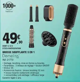 Demeliss Brosse soufflante 5 en 1
