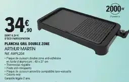 E.Leclerc Arthur Martin Plancha gril double zone offre