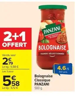 Carrefour PANZANI Bolognaise Classique offre