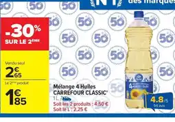 Carrefour CARREFOUR CLASSIC Mélange 4 Huiles offre