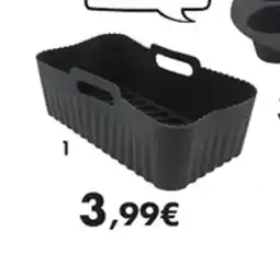 E.Leclerc Moule rectangulaire en silicone avec deux poignées spécial friteuse à air offre
