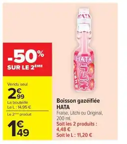 Carrefour HATA Boisson gazéifiée offre