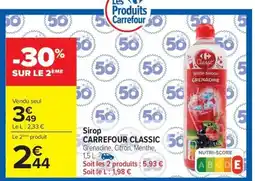 Carrefour CARREFOUR CLASSIC Sirop offre