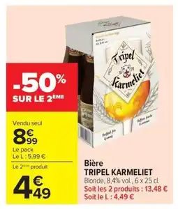 Carrefour TRIPEL KARMELIET Bière offre
