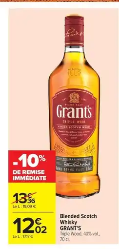 Carrefour GRANT'S Blended Scotch Whisky offre