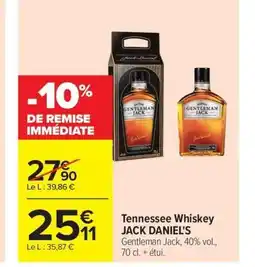 Carrefour JACK DANIEL'S Tennessee Whiskey offre