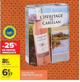 Carrefour L'HÉRITAGE CARILLAN I.G.P. Pays d'Oc offre