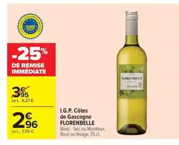 Carrefour FLORENBELLE I.G.P. Côtes de Gascogne offre