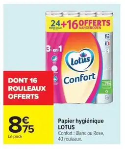 Carrefour LOTUS Papier hygiénique offre