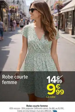 Carrefour TEX Robe courte femme offre