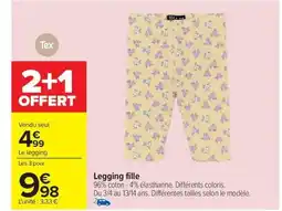 Carrefour TEX Legging fille offre