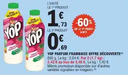 E.Leclerc Yop parfum framboise offre découverte offre