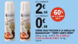 E.Leclerc Crème sous pression à la vanille de madagascar isigny sainte-mère offre