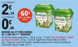 E.Leclerc Boursin ail et fines herbes 39% mat.gr. boursin offre