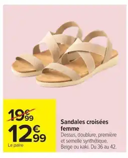 Carrefour TEX Sandales croisées femme offre