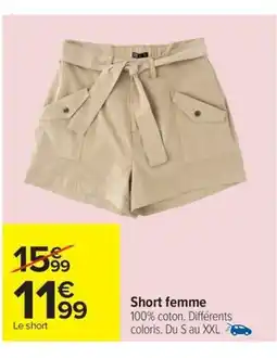 Carrefour TEX Short femme offre