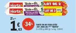 E.Leclerc Tarte en or feuilletée -30% mat.gr. herta offre
