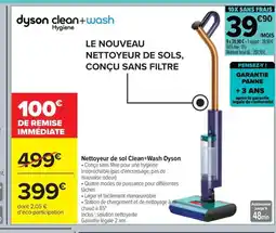Carrefour DYSON Nettoyeur de sol Clean+Wash offre