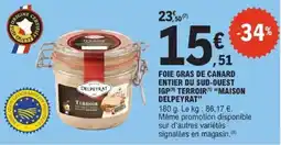 E.Leclerc Foie gras de canard entier du sud-ouest igp terroir maison delpeyrat offre