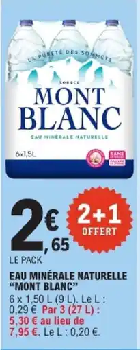 E.Leclerc Eau minérale naturelle mont blanc offre