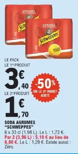 E.Leclerc Soda agrumes schweppes offre