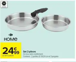 Carrefour HOME set 3 pièces offre