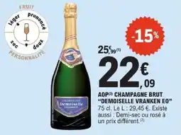 E.Leclerc Aop champagne brut demoiselle vranken eo offre