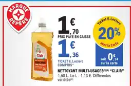 E.Leclerc Clair nettoyant multi-usages offre