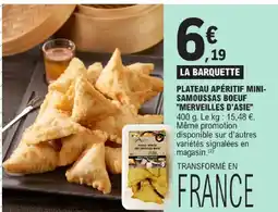 E.Leclerc Merveilles d'asie plateau apéritif mini-samoussas boeuf offre