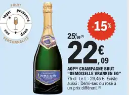 E.Leclerc Demoiselle vranken aop champagne brut offre
