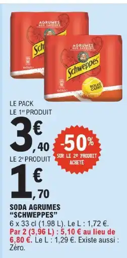 E.Leclerc Schweppes soda agrumes offre