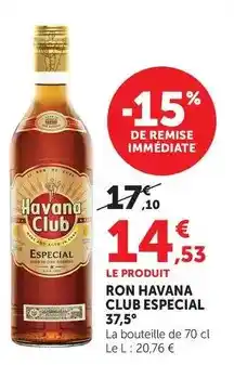 Hyper U Havana club - ron club especial offre