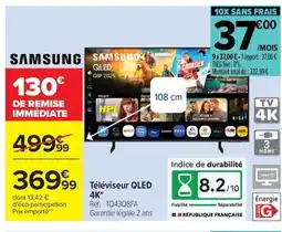 Carrefour SAMSUNG Téléviseur QLED 4K offre